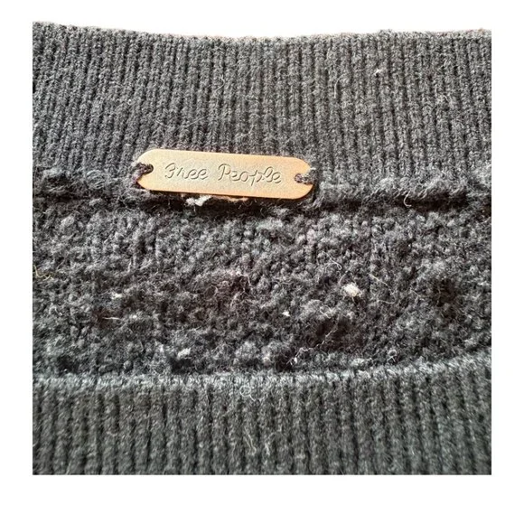 Free People | Found My Friend Striped Sweater | Black & Tan | Small - Picture 5 of 12